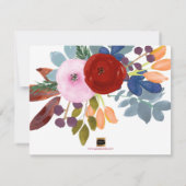 PixDezines Waterverf Flowers Sla de datum op Save The Date (Achterkant)