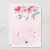 PixDezines Waterverf Gardeon Rozen doopsel Kaart (Achterkant)