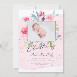 PixDezines Waterverf Gardeon Rozen doopsel Kaart