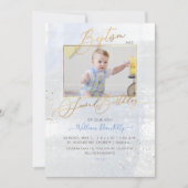 PixDezines Waterverf geborsteld Baptisme 2e verjaa Kaart (Voorkant)