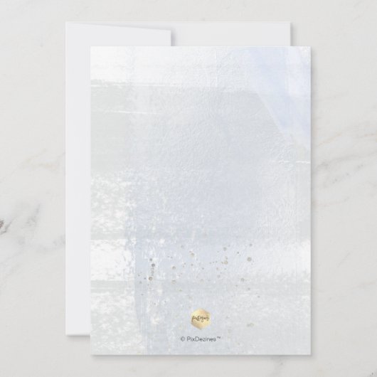 PixDezines Waterverf geborsteld Baptisme 2e verjaa Kaart (Achterkant)