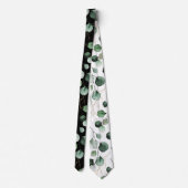PixDezines Waterverf Goud Groen Eucalyptus Hals Stropdas (Achterkant)