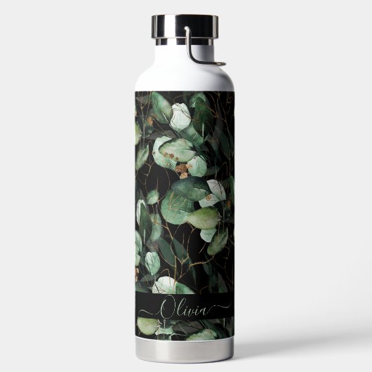 PixDezines Waterverf Green Gold Eucalyptus Waterfles (Links)