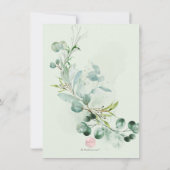 PixDezines Waterverf Greenery Baby shower Invitat Kaart (Achterkant)