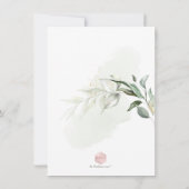 PixDezines Waterverf Greenery Baby shower Invitat Kaart (Achterkant)