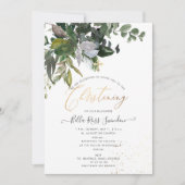 PixDezines Waterverf Greenery Christening Kaart (Voorkant)