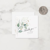 PixDezines Waterverf Greenery Eucalyptus Notitiekaartje (Voorkant / Achterkant in situ)