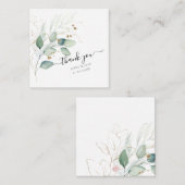 PixDezines Waterverf Greenery Eucalyptus Notitiekaartje (Voorkant / Achterkant)