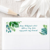 PixDezines Waterverf Greenery, Tropisch Etiket (Insitu)