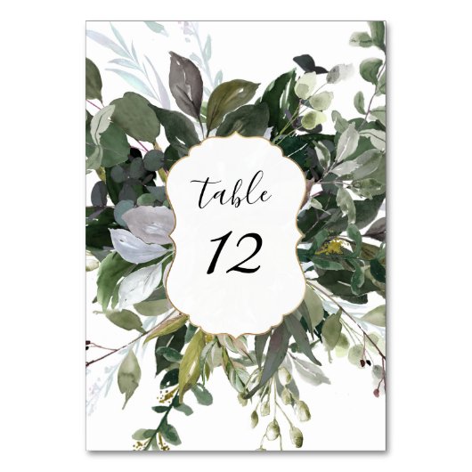 PixDezines Waterverf Groene Eucalyptus Kaart (Voorkant)