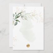 PixDezines Waterverf Gum Eucalyptus Baptisme Kaart (Achterkant)