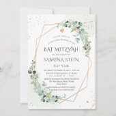 PixDezines Waterverf Gum Eucalyptus Bat Mitzvah Kaart (Voorkant)