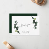 PixDezines Waterverf Gum Eucalyptus Branches Opmer Notitiekaartje (Voorkant / Achterkant in situ)