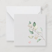 PixDezines Waterverf Gum Eucalyptus Note Kaart Notitiekaartje (Achterkant)