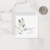 PixDezines Waterverf Gum Eucalyptus Note Kaart Notitiekaartje (Voorkant / Achterkant in situ)