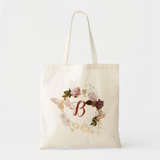 PixDezines Waterverf Herfst Bloemen Bruidsdouche Tote Bag (Voorkant)