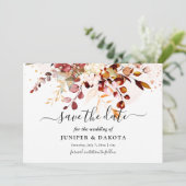 PixDezines Waterverf Herfst Foliage Gum Eucalyptus Kaart (Staand voorkant)