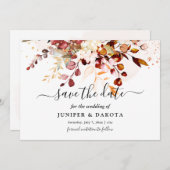 PixDezines Waterverf Herfst Foliage Gum Eucalyptus Kaart (Voorkant / Achterkant)