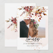 PixDezines Waterverf Herfst Foliage Gum Eucalyptus Kaart (Voorkant / Achterkant)