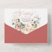 PixDezines Waterverf Herfst Garden Flowers All In One Uitnodiging (Achterkant)