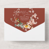 PixDezines Waterverf Herfst Garden Flowers All In One Uitnodiging (Achterkant)