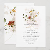 PixDezines Waterverf Herfst Garden Flowers Kaart (Voorkant / Achterkant)