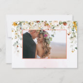 PixDezines Waterverf Herfst Garden Flowers Save The Date (Achterkant)