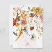 PixDezines Waterverf Herfst Garden Flowers Save The Date (Achterkant)