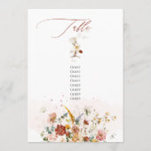 PixDezines Waterverf Herfst Garden Flowers Tabel 1 Kaart (Achterkant)