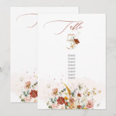 PixDezines Waterverf Herfst Garden Flowers Tabel 5 Kaart (Voorkant / Achterkant)