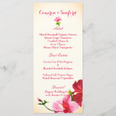 PixDezines Waterverf Hibiscus Menu/Roze Menu (Achterkant)