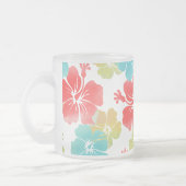PixDezines waterverf hibiscus/sinaasappel/geel/bla Matglas Koffiemok (Links)
