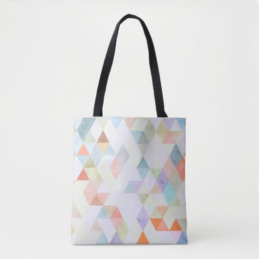 PixDezines Waterverf Katoen Snoep Driehoeken Tote Bag (Voorkant)