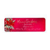 PixDezines Waterverf kerstwinter Wreath Etiket (Voorkant)