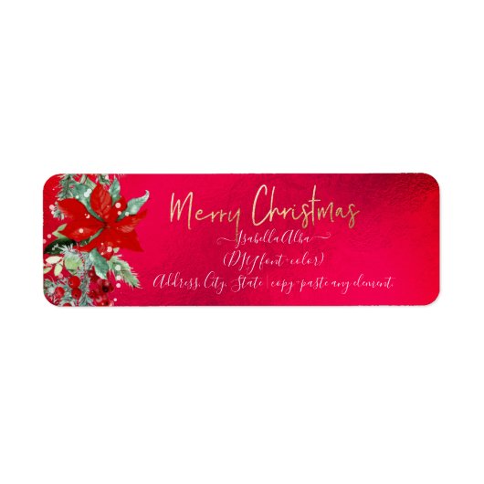 PixDezines Waterverf kerstwinter Wreath Etiket (Voorkant)