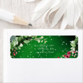 PixDezines Waterverf kerstwinter Wreath Etiket (Insitu)