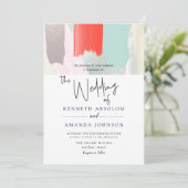 PixDezines Waterverf Koraal Sinaasappel Seafoam Mi Kaart (Staand voorkant)