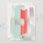 PixDezines Waterverf Koraal Sinaasappel Seafoam Mi Kaart (Achterkant)