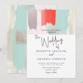 PixDezines Waterverf Koraal Sinaasappel Seafoam Mi Kaart (Voorkant / Achterkant)