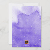 PixDezines Waterverf Lavender Paars Bat Mitzvah Kaart (Achterkant)