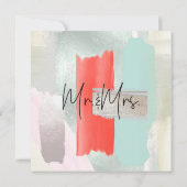 PixDezines Waterverf Levende koraal Seafoam Mist Kaart (Achterkant)