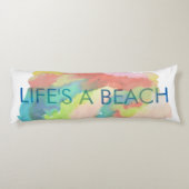 PixDezines waterverf life's strand lichaam kussen (Achterkant)