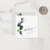 PixDezines Waterverf Lush Green Eucalyptus Notitiekaartje (Voorkant / Achterkant in situ)