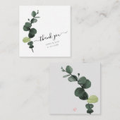 PixDezines Waterverf Lush Green Eucalyptus Notitiekaartje (Voorkant / Achterkant)
