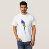PixDezines waterverf macaw T-shirt (Voorkant volledig)
