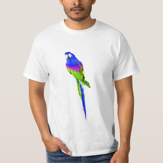 PixDezines waterverf macaw T-shirt (Voorkant)