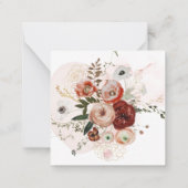 PixDezines Waterverf Marsala Red Autumn Love Note Notitiekaartje (Achterkant)