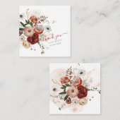 PixDezines Waterverf Marsala Red Autumn Love Note Notitiekaartje (Voorkant / Achterkant)