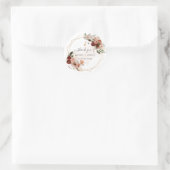 PixDezines Waterverf Marsala Red Autumn Love Note Ronde Sticker (Tas)