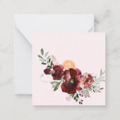 PixDezines Waterverf Marsala Red Autumn Love Notitiekaartje (Achterkant)